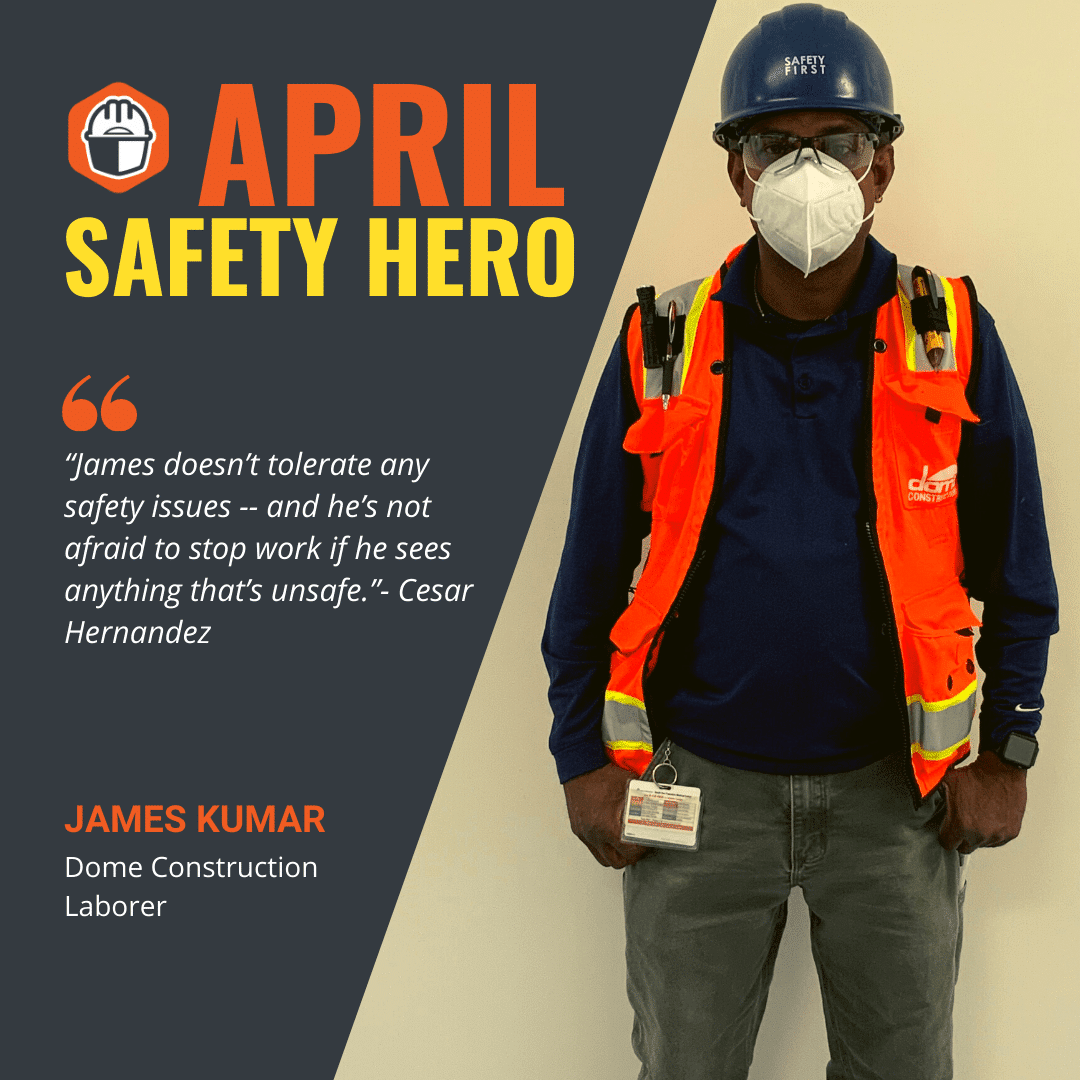 April 2021 eMOD Safety Hero: James Kumar